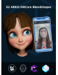 A girl with big blue eyes holding a Motion Capture from iPhone by Polywink