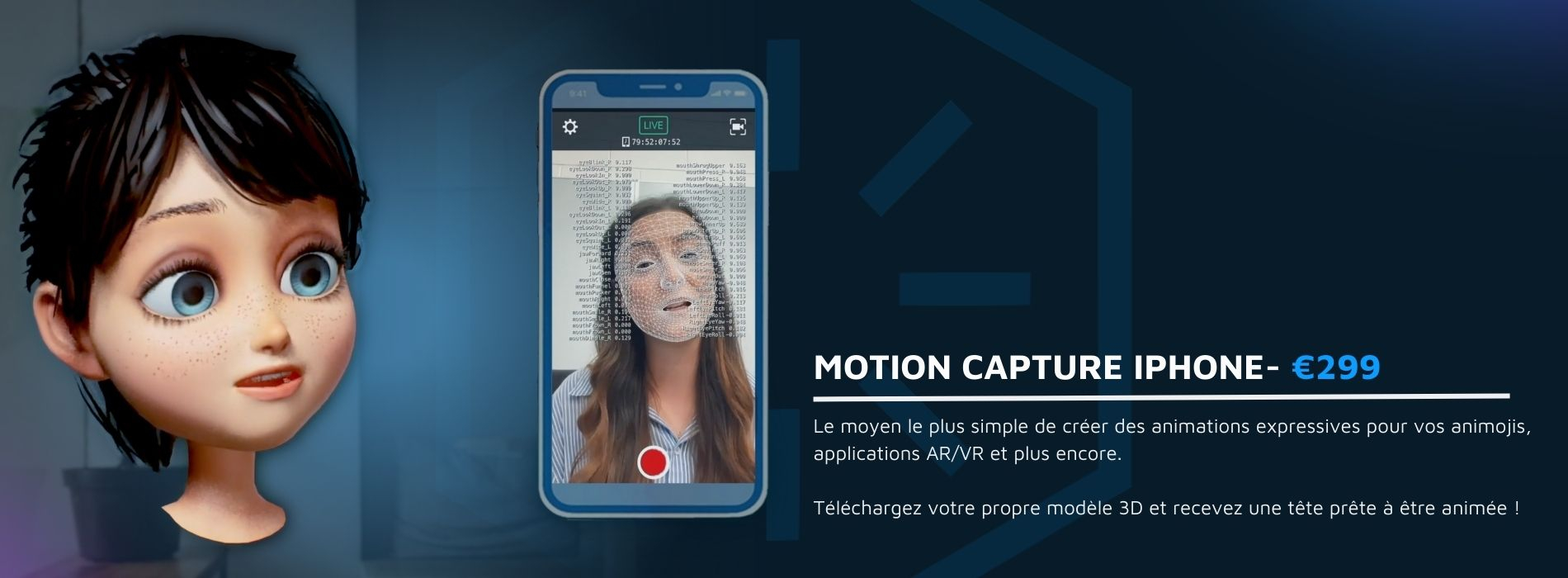 Capture de mouvement à partir d'un iphone pour réaliser une animation sur un modèle 3D